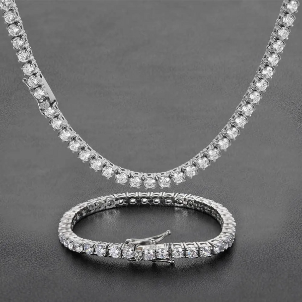 2MM Moissanite Tennis Chain 14K Gold