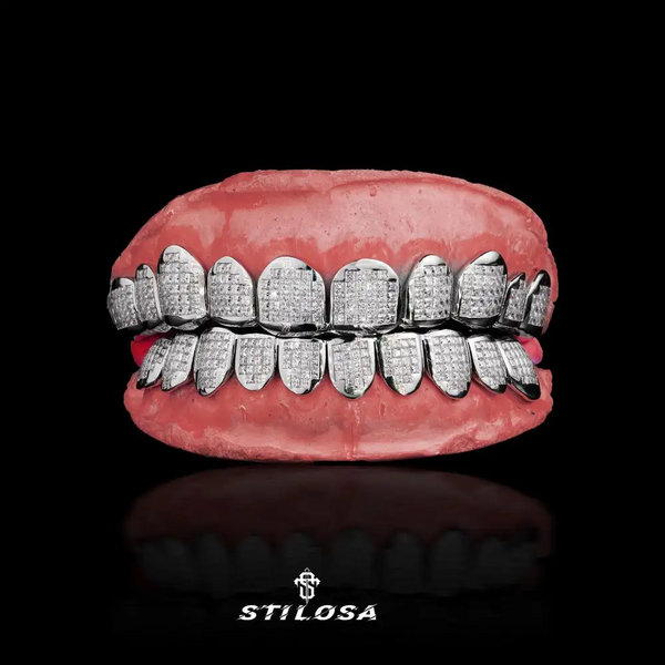 8 on 8 VVS Baguette Moissanite Diamond Grillz