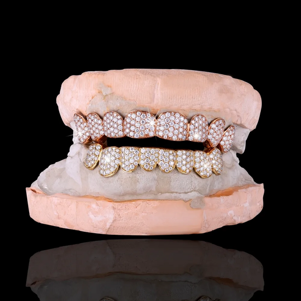 925 Silver VVS Moissanite Diamond Teeth Grillz