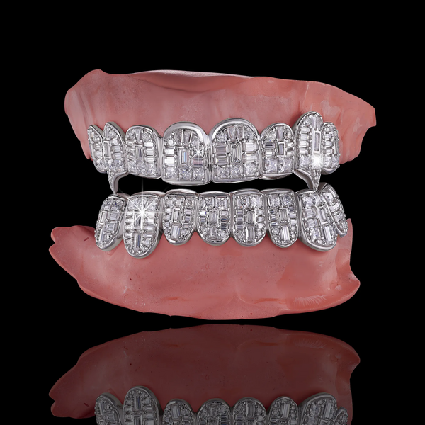 Hip Hop Vvs Moissanite With Round Brilliant Cut Teeth Grillz