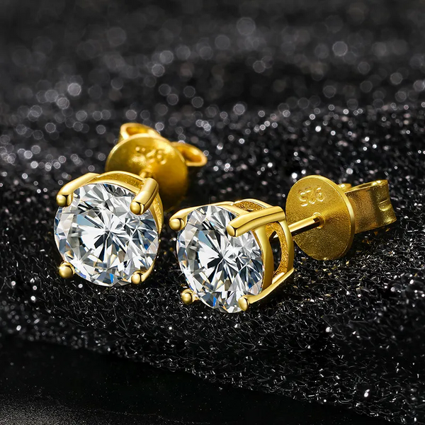 5MM Round Moissanite Stud Earrings
