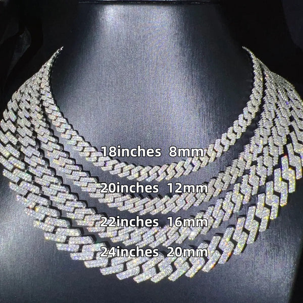 Moissanite Cuban Link Chain 14K Gold (All Sizes)