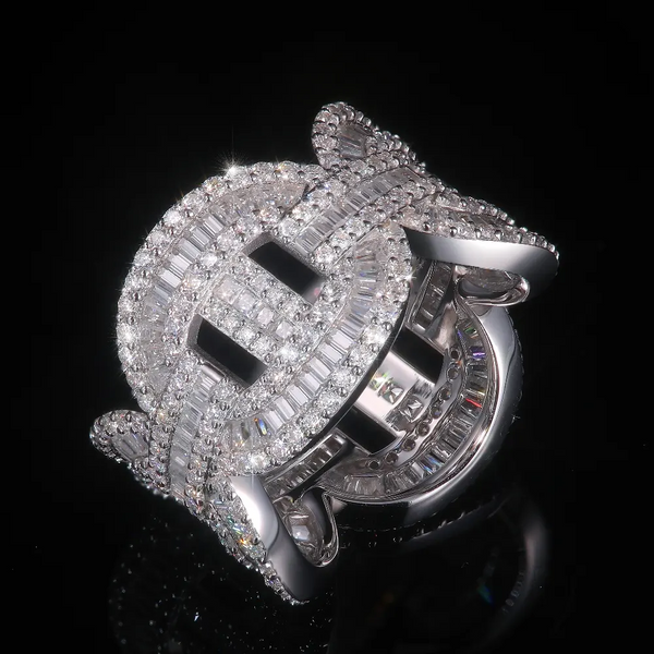 Moissanite Baguette Mariner Ring 14K Gold
