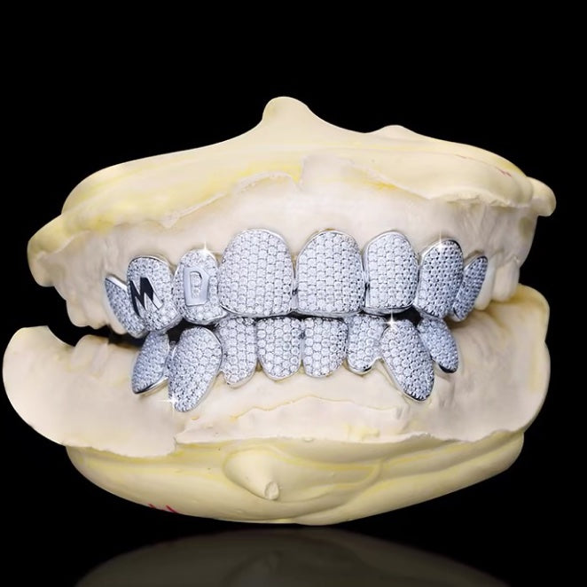 Custom letter moissanite grillz