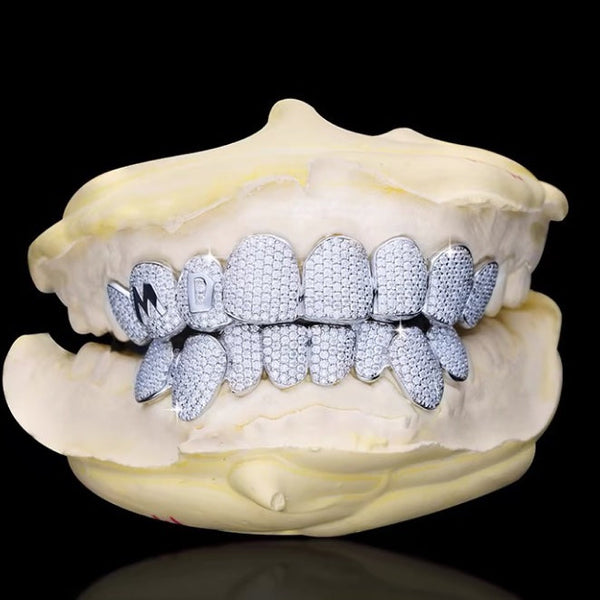 Custom letter moissanite grillz
