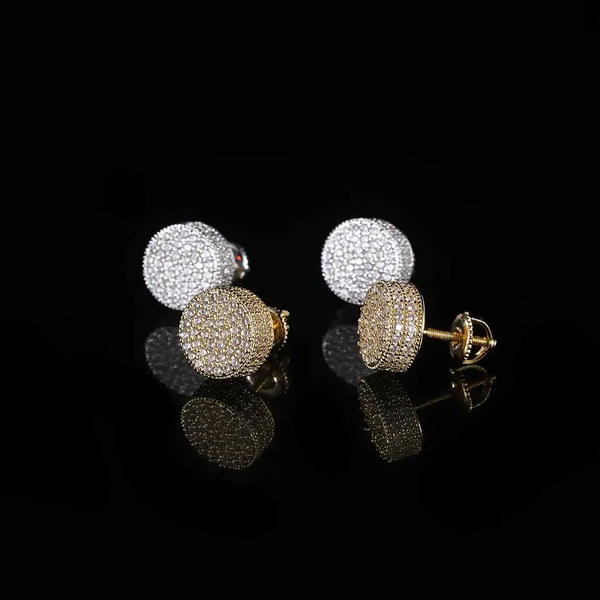 Round Prong Moissanite Earrings 14K Gold